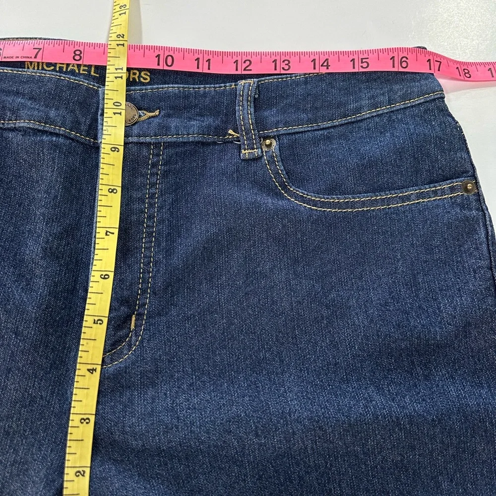 Michael Kors Jeans Skinny High Rise Ankle Button Dark Wash Denim Women’s Size 12